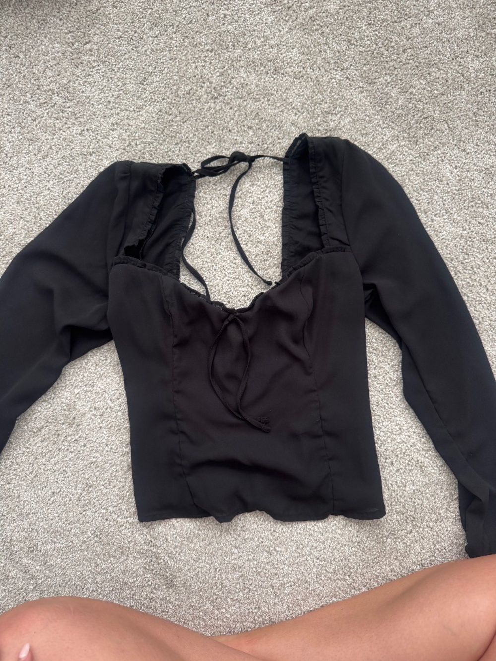 Abercrombie and Fitch black long sleeve going out top